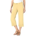 thumbnail image 1 of Woman Within Plus Size Stretch Denim Five-Pocket Capri Jeans, 1 of 6