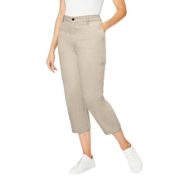 Woman Within Plus Size Carpenter Denim Capri