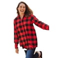 thumbnail image 1 of Woman Within Plus Size Classic Flannel Shirt, 1 of 5