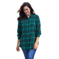 thumbnail image 1 of Woman Within Plus Size Classic Flannel Shirt, 1 of 6