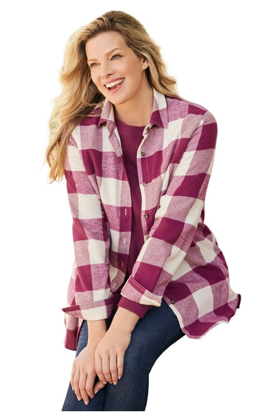 Plus Size Classic Flannel Shirt