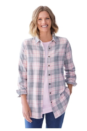 Plus Size Petite Classic Flannel Shirt