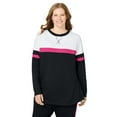 thumbnail image 1 of Woman Within Plus Size Color Block Long Sleeve Sweatshirt, 1 of 5