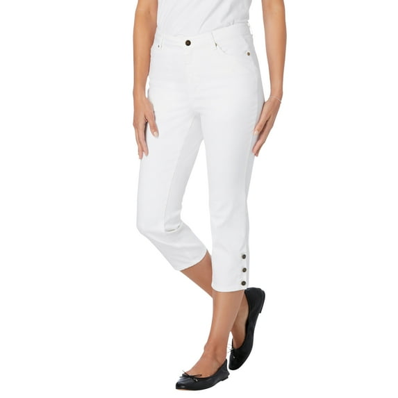 Woman Within Plus Size Comfort Stretch Denim Capri