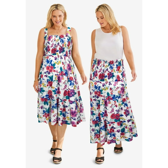 Woman Within Plus Size Convertible Dress To Skirt