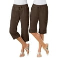 thumbnail image 1 of Woman Within Plus Size Convertible Length Cargo Capri/Bermuda, 1 of 6