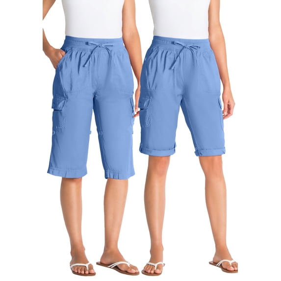 Woman Within Plus Size Convertible Length Cargo Bermuda/Short