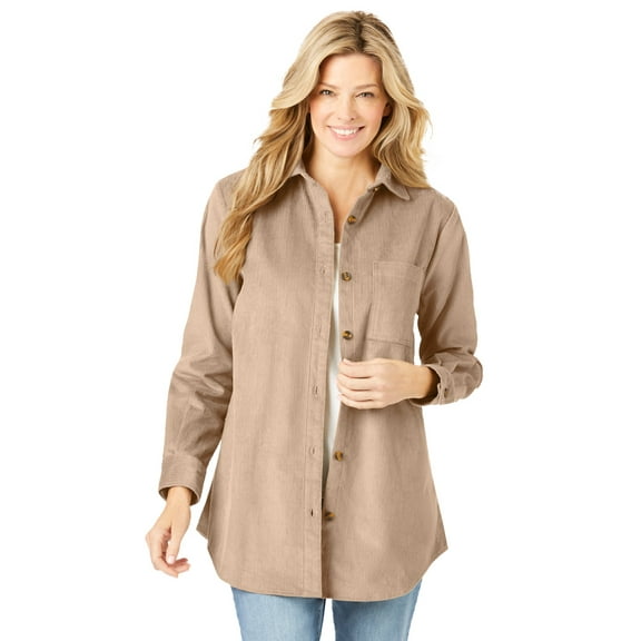 Woman Within Plus Size Corduroy Shirt