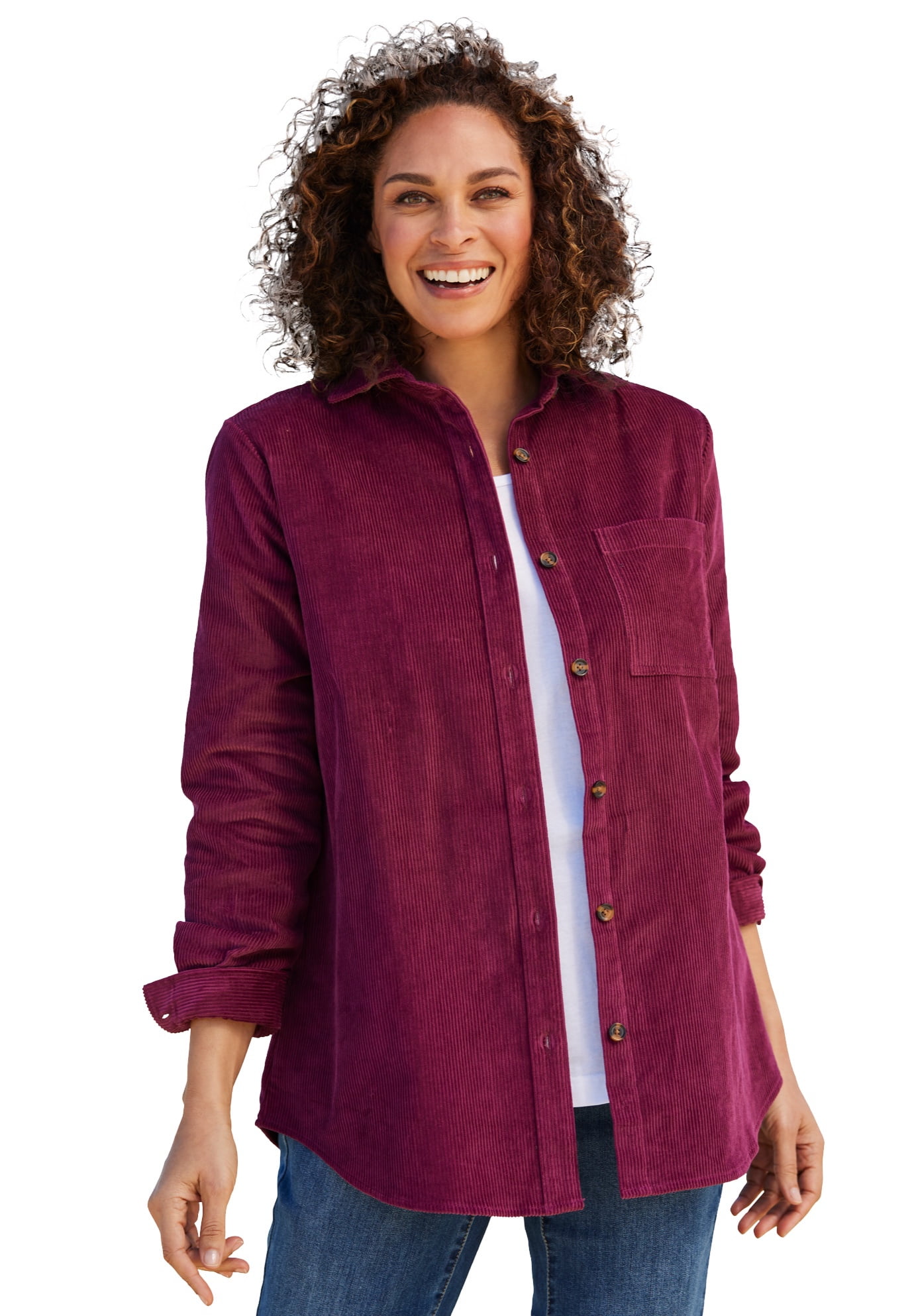 Women's Wide-Wale Corduroy Big Shirt