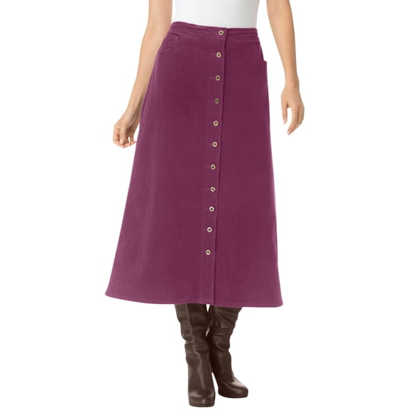 Woman Within Plus Size Corduroy Skirt