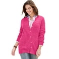 thumbnail image 1 of Woman Within Plus Size Cotton Cable Knit Cardigan Sweater, 1 of 6