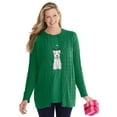 thumbnail image 1 of Woman Within Plus Size Cotton Cable Knit Cardigan Sweater, 1 of 6