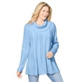 thumbnail image 1 of Woman Within Plus Size Cowl Neck Cable Knit Swing Sweater, 1 of 5