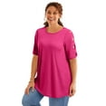 thumbnail image 1 of Woman Within Plus Size Cut-Out Sleeve Tunic, 1 of 6