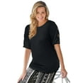 thumbnail image 1 of Woman Within Plus Size Cut-Out Sleeve Tunic, 1 of 6