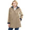 thumbnail image 1 of Woman Within Plus Size Dot Trim Raincoat, 1 of 6