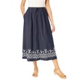 thumbnail image 1 of Woman Within Women's Plus Size Drawstring Denim Skirt, 1 of 6