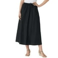 thumbnail image 1 of Woman Within Plus Size Drawstring Denim Skirt, 1 of 5