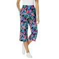 thumbnail image 1 of Woman Within Plus Size Petite Elastic-Waist Pull-On Knit Pocket Capri Pants, 1 of 6