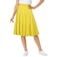 thumbnail image 1 of Woman Within Plus Size Elastic-Waist Knit Tiered Skirt, 1 of 6