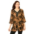 thumbnail image 1 of Woman Within Plus Size Embellished Pleated Blouse, 1 of 3