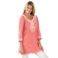 thumbnail image 1 of Woman Within Plus Size Embroidered Knit Tunic, 1 of 5