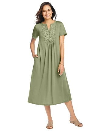 Woman within top house dresses