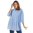 thumbnail image 1 of Woman Within Plus Size Embroidered Pintuck Tunic, 1 of 6