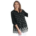 thumbnail image 1 of Woman Within Plus Size Embroidered Pintuck Tunic, 1 of 6