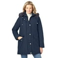 thumbnail image 1 of Woman Within Plus Size Faux Fur Down Parka Coat, 1 of 6