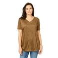thumbnail image 1 of Woman Within Plus Size Faux Suede Tee, 1 of 4