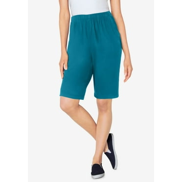 Woman Within Plus Size Fineline Denim Short