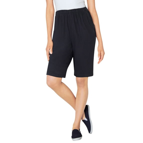 Woman Within Plus Size Fineline Denim Short