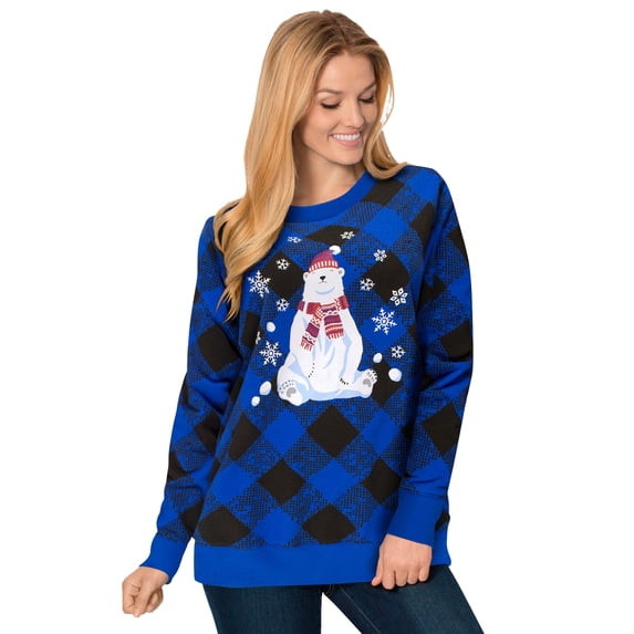 Woman Within Plus Size Fleece Holiday Sweatshirt