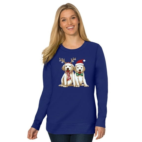 Woman Within Plus Size Fleece Holiday Sweatshirt