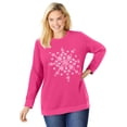 thumbnail image 1 of Woman Within Plus Size Fleece Holiday Sweatshirt, 1 of 6