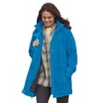 Woman Within Women's Plus Size FleeceLined Taslon Anorak Rain Jacket
