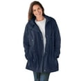 thumbnail image 1 of Woman Within Plus Size Fleece-Lined Taslon Anorak, 1 of 6