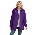 thumbnail image 1 of Woman Within Plus Size Fleece-Lined Taslon Anorak, 1 of 5