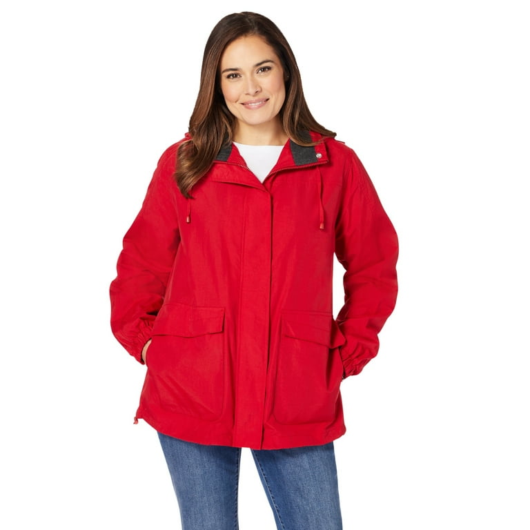 Woman Within Women s Plus Size Fleece Lined Taslon Jacket