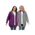 thumbnail image 1 of Woman Within Plus Size Fleece Nylon Reversible Jacket, 1 of 6