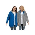 thumbnail image 1 of Woman Within Plus Size Fleece Nylon Reversible Jacket, 1 of 6