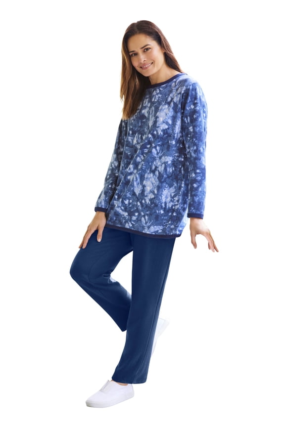 Plus Size Petite Fleece Sweatshirt Set