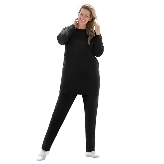 Woman Within Plus Size Fleece Sweatshirt Set