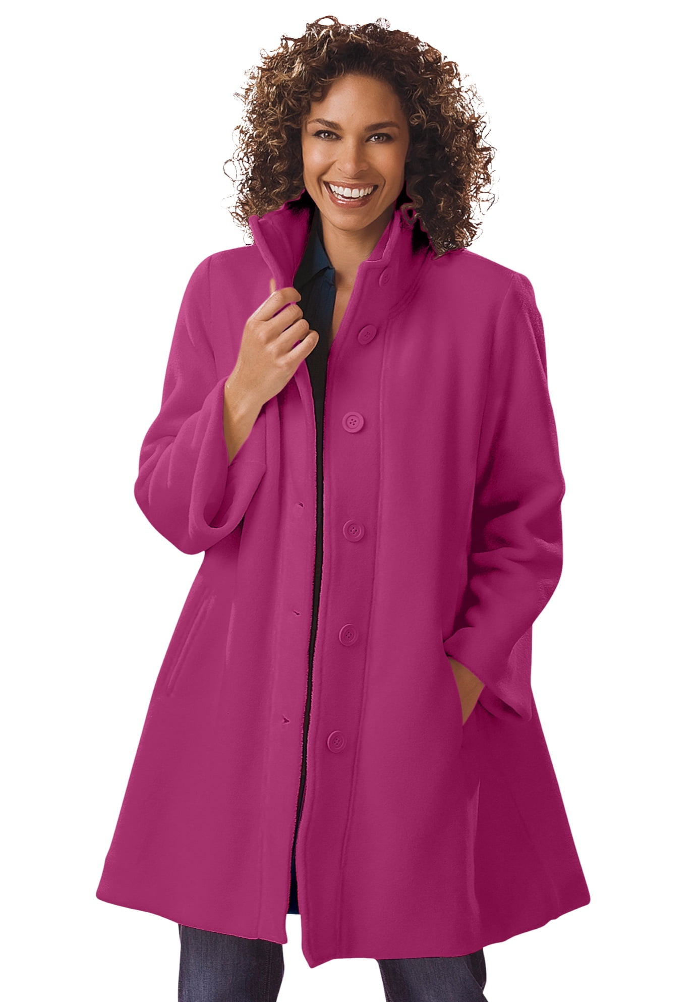 Fleece swing jacket deals