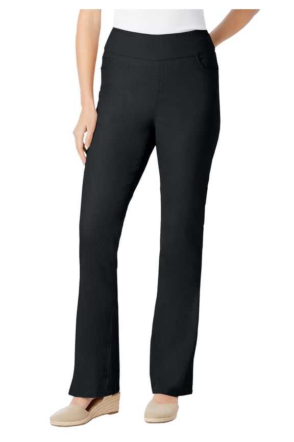 Plus Size Flex Pull-On Bootcut Gap-Free Stretch Denim Jeans