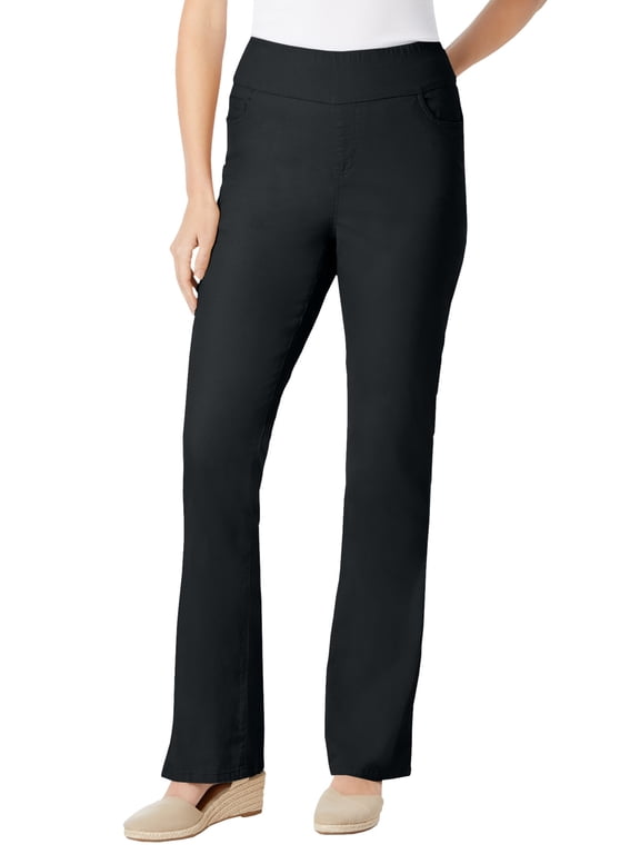 Plus Size Flex Pull-On Bootcut Gap-Free Stretch Denim Jeans
