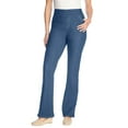 thumbnail image 1 of Woman Within Plus Size Flex Pull-On Bootcut Gap-Free Stretch Denim Jeans, 1 of 6