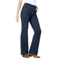 thumbnail image 1 of Woman Within Plus Size Flex Pull-On Bootcut Gap-Free Stretch Denim Jeans, 1 of 5