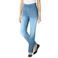 thumbnail image 1 of Woman Within Plus Size  Pull-On Bootcut Gap-Free Stretch Denim Jeans, 1 of 5